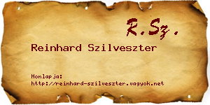 Reinhard Szilveszter névjegykártya