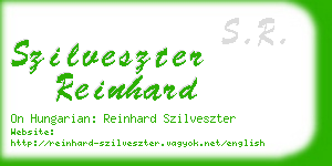 szilveszter reinhard business card